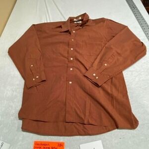 Burgundy Vanheusen men 16  1/2 shirt 34/35 long sleeves bottom up. SKU384